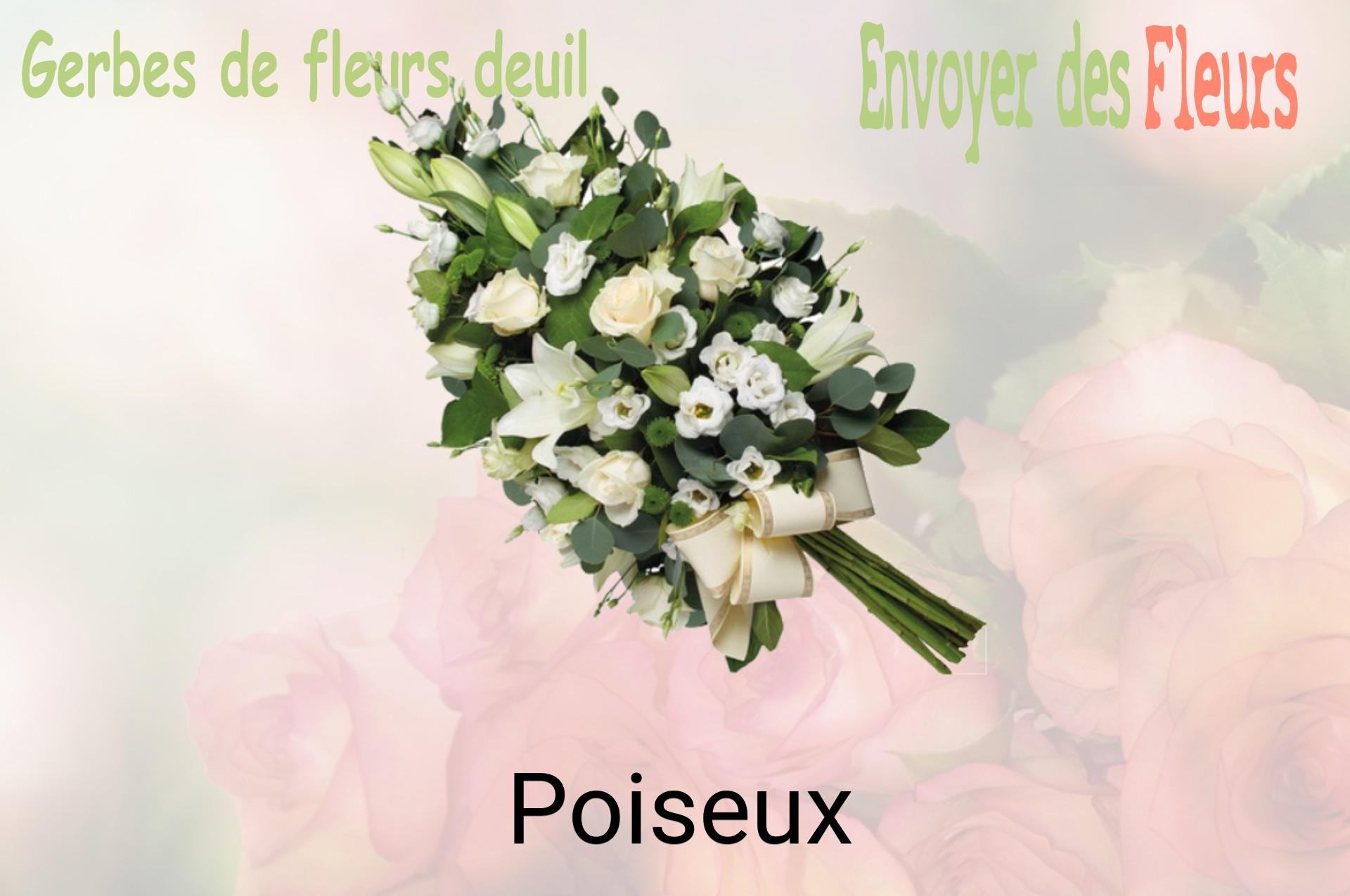 Gerbe de fleurs de deuil livrée à Poiseux